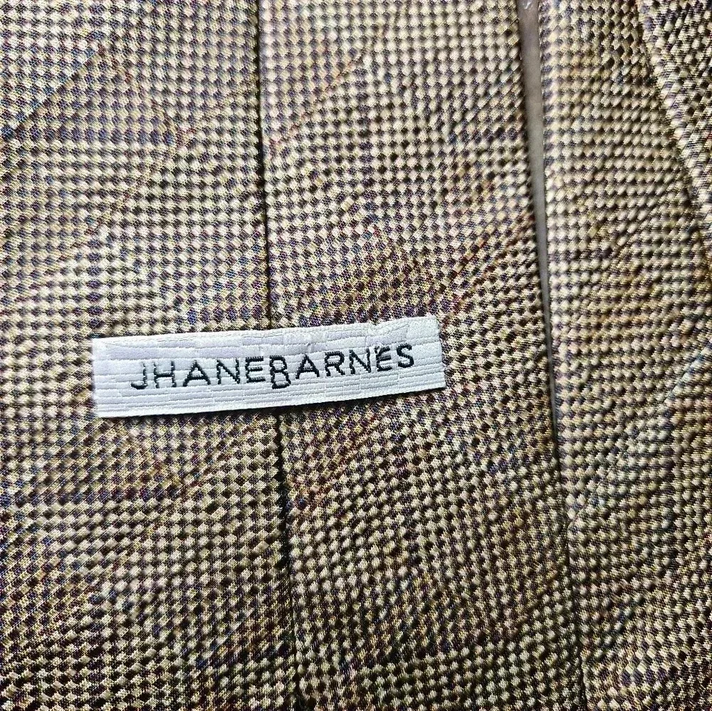 Jhane Barnes Tie Geometric Print 100% Silk